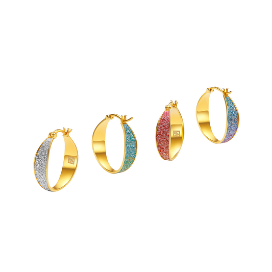 LumiGlow Sculpted Hoop Earrings