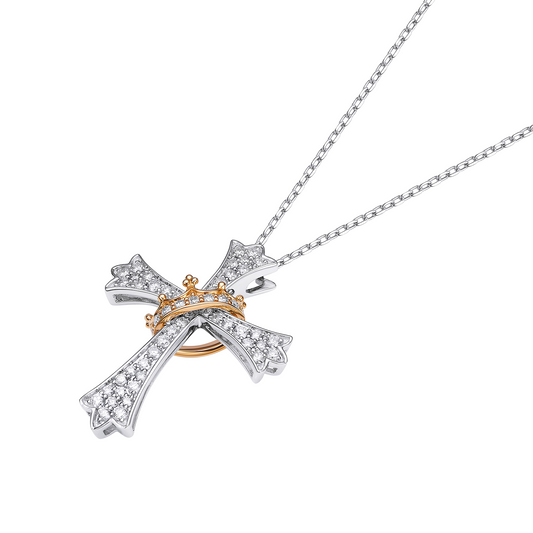 Crowned Cross Necklace