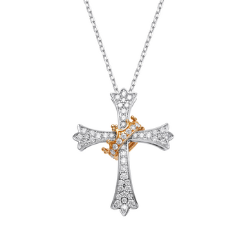 Crowned Cross Necklace