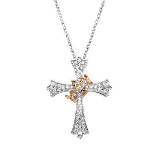 Crowned Cross Necklace