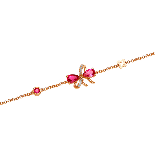 PetalPhase Cherry Bow Bracelet