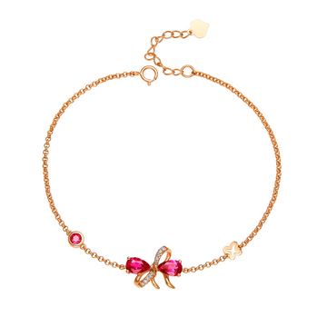 PetalPhase Cherry Bow Bracelet