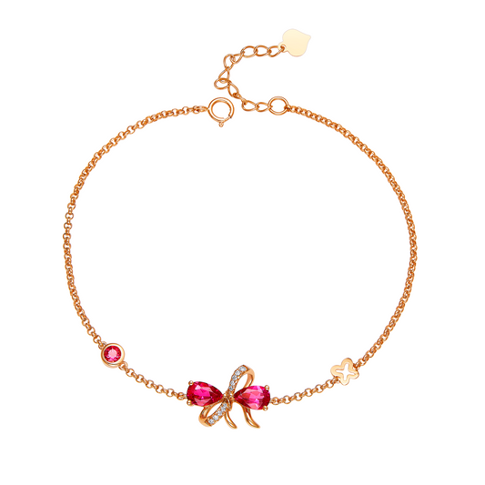 PetalPhase Cherry Bow Bracelet