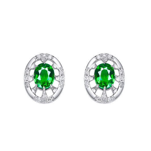 PetalPhase Radiant Halo Stud Earrings